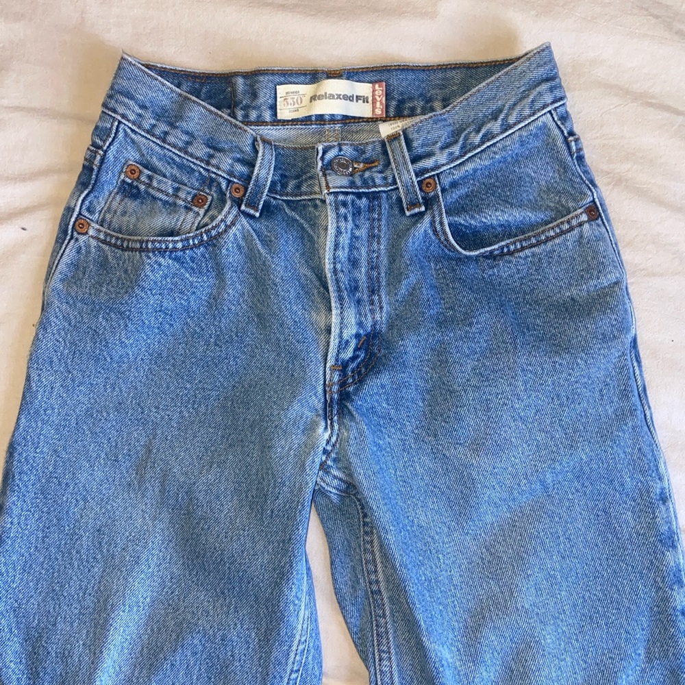 Mid-rise vintage Levi’s.